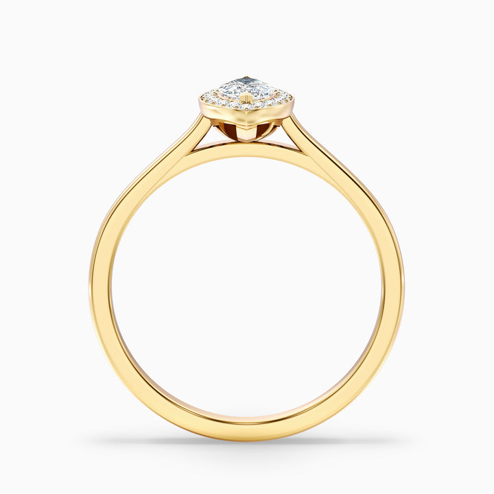 Carla 2.5 Carat Marquise Halo Lab Grown Diamond Ring in 10k Rose Gold - Side View