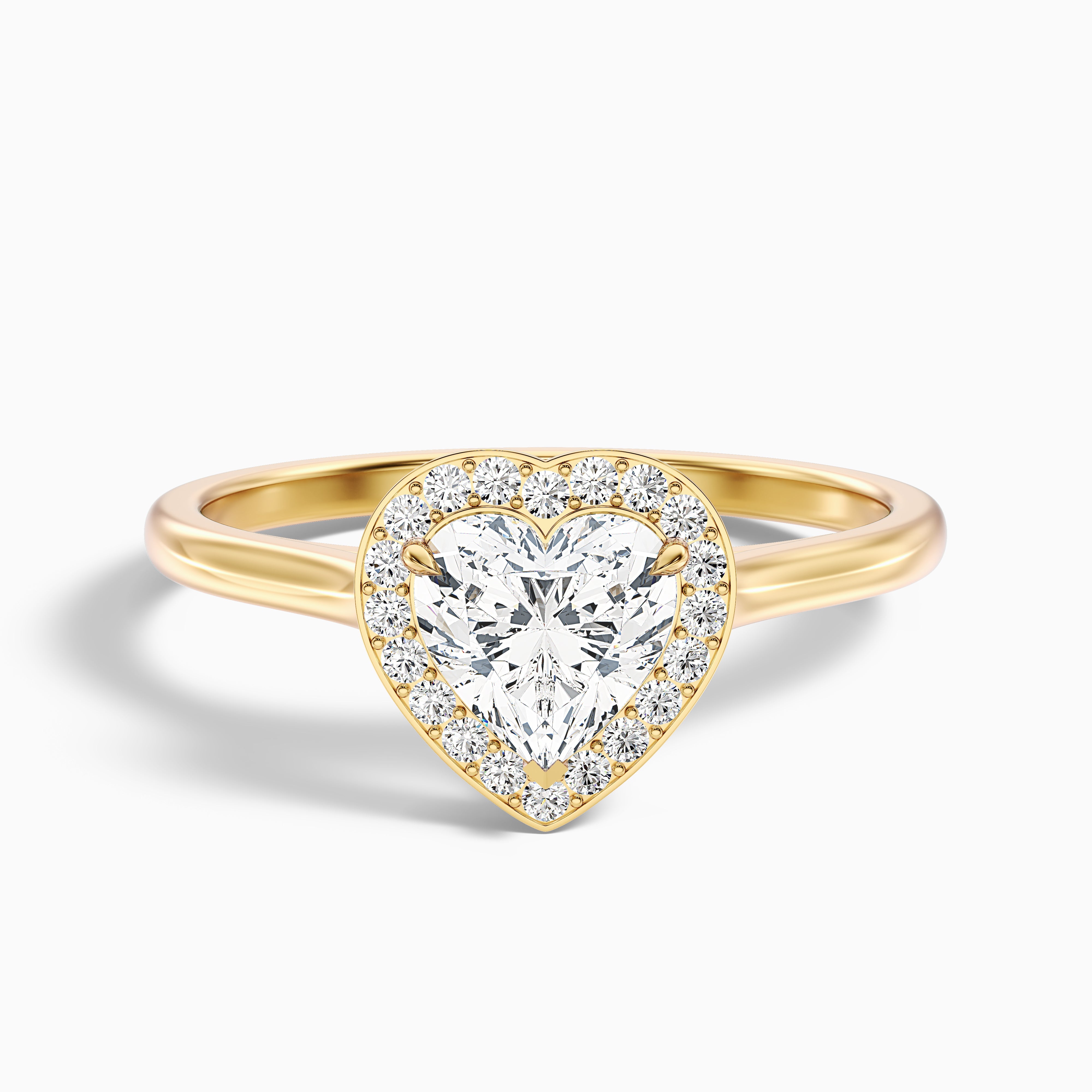 Purchase Ruby 1 Carat Heart Engagement Ring 18k Yellow Gold