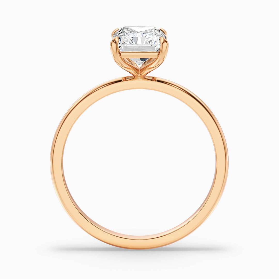 Sasha 2 Carat Radiant Cut Solitaire Lab Grown Diamond Ring in 14k Yellow Gold