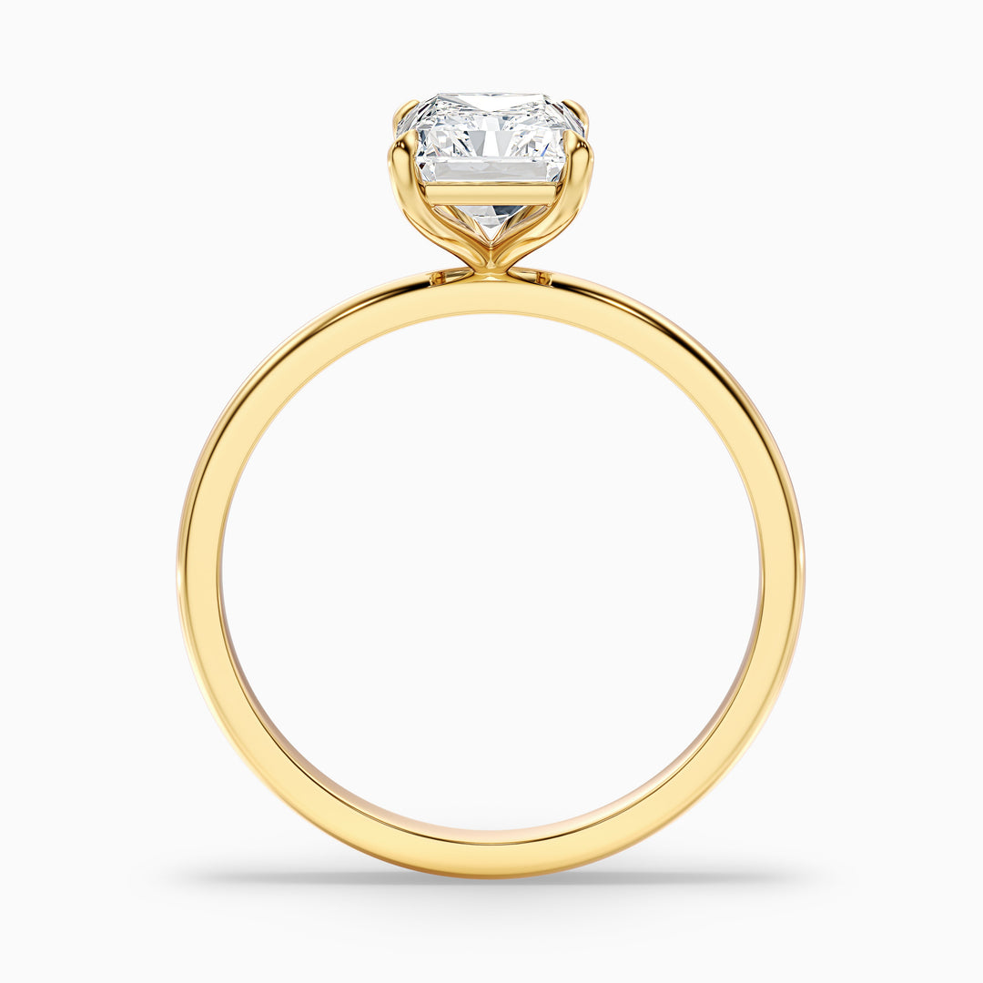 Sasha 2 Carat Radiant Cut Solitaire Lab Grown Diamond Ring in 14k Yellow Gold