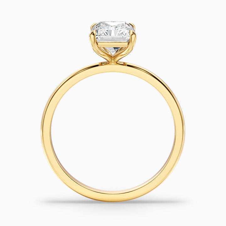Sasha 2 Carat Radiant Cut Solitaire Lab Grown Diamond Ring in 14k Yellow Gold