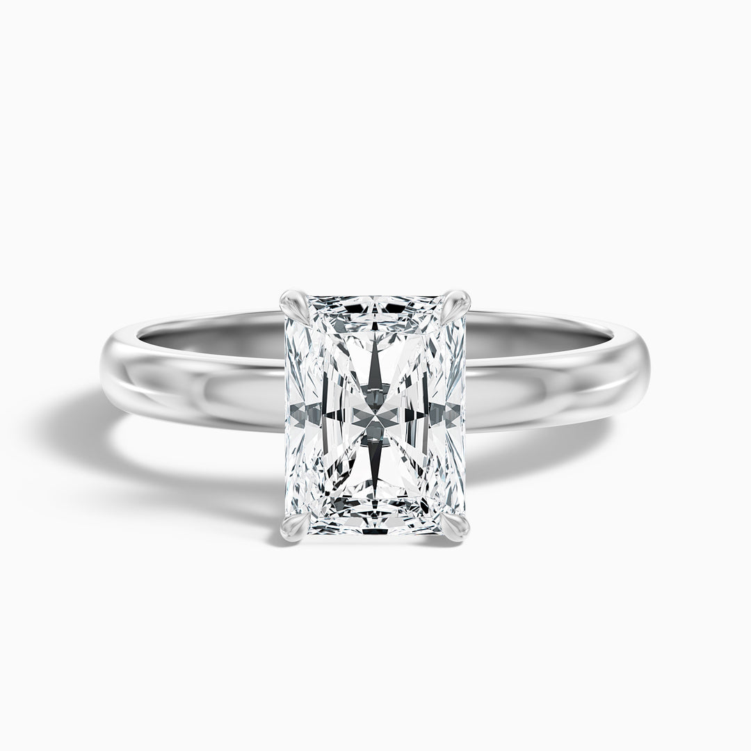 Jolie 4 Carat Radiant Cut Hidden Halo Lab Grown Diamond Ring in 14k Yellow Gold