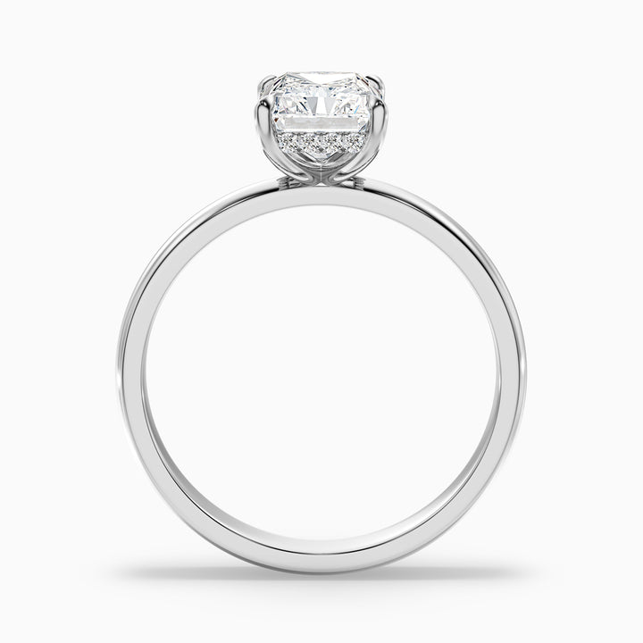 Jolie 4 Carat Radiant Cut Hidden Halo Lab Grown Diamond Ring in 14k Yellow Gold
