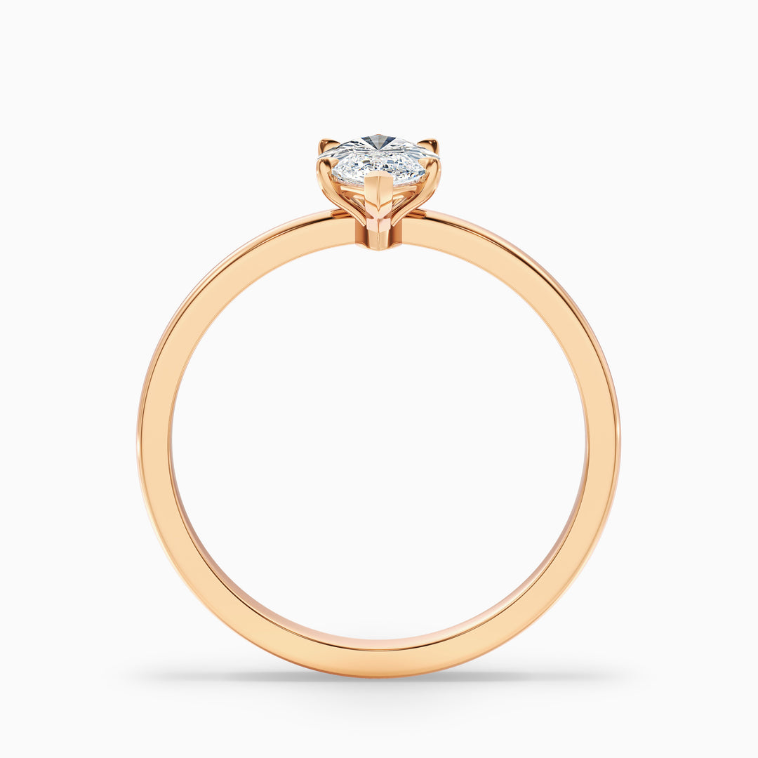 Dora 4.5 Carat Marquise Cut Low Profile Solitaire Lab Grown Diamond Ring in 18k White Gold
