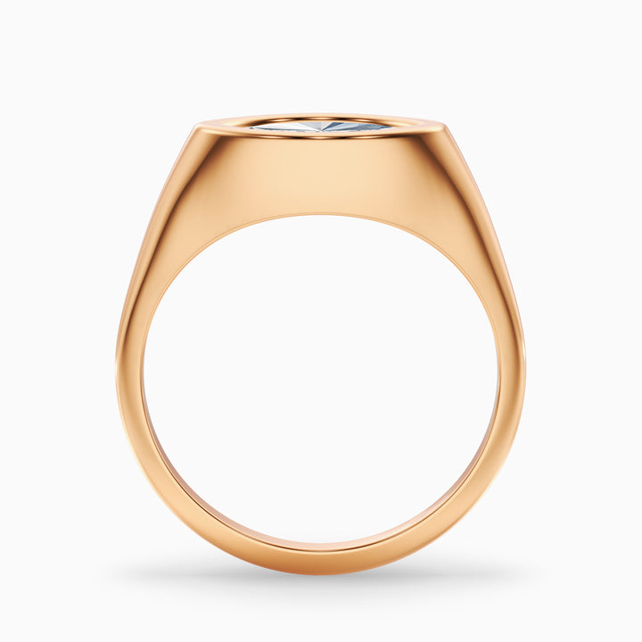 Sydney 3.5 Carat Marquise East West Bezel Lab Grown Diamond Ring In 10k Rose Gold