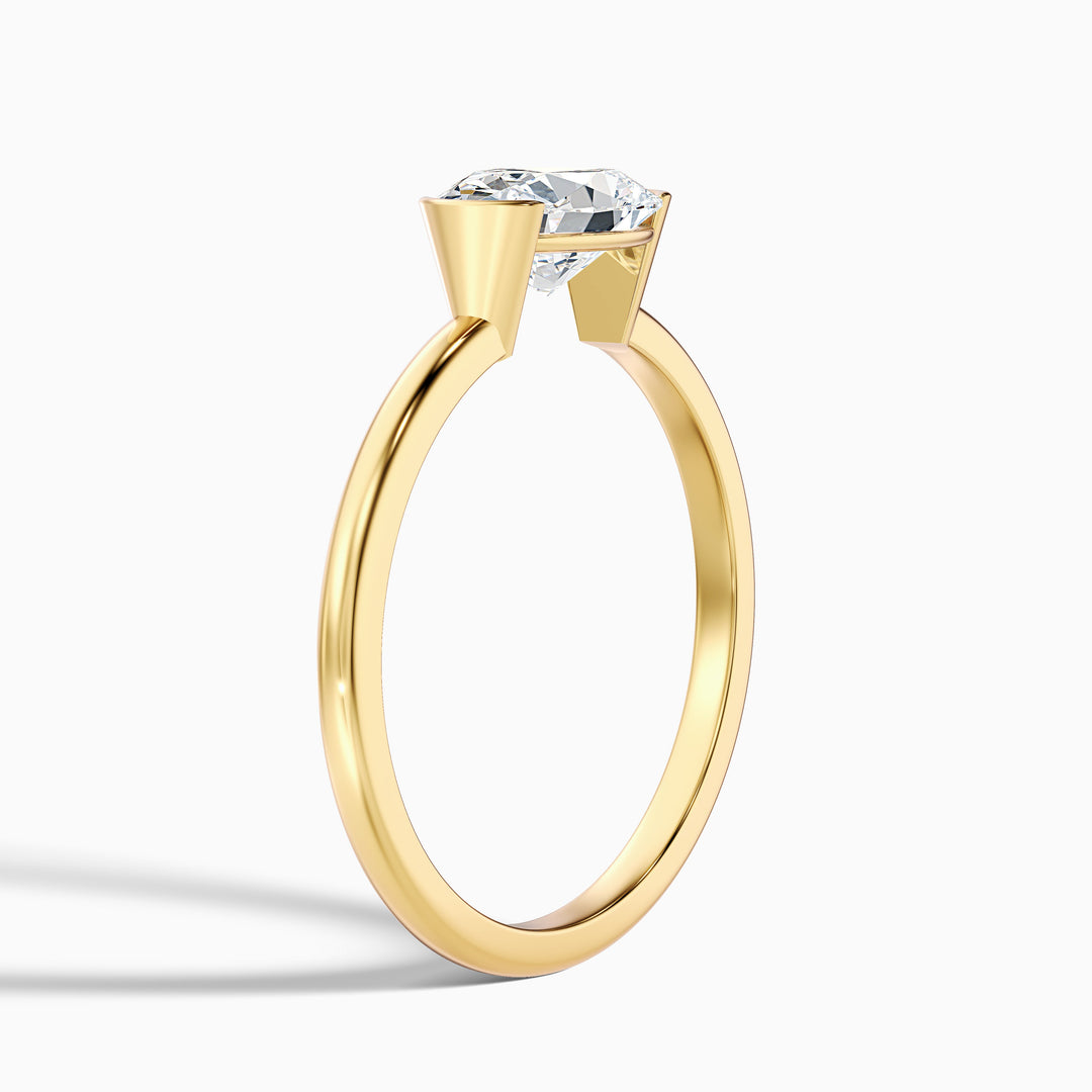 Blyth 3 Carat Oval Cut East West Lab Grown Diamond Ring in Platinum