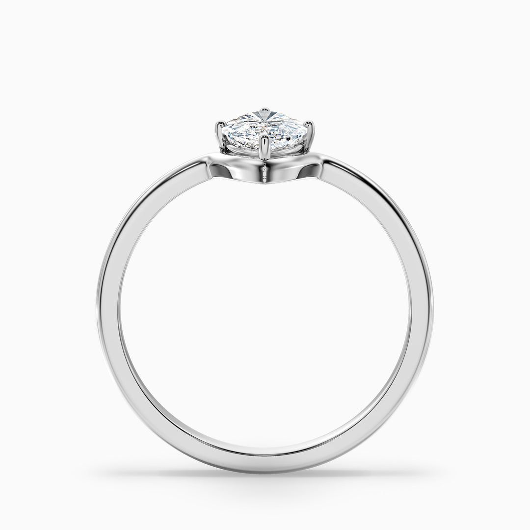 Celia 2 Carat Marquise Cut Solitaire Designer Lab Grown Diamond Ring in 14k Yellow Gold