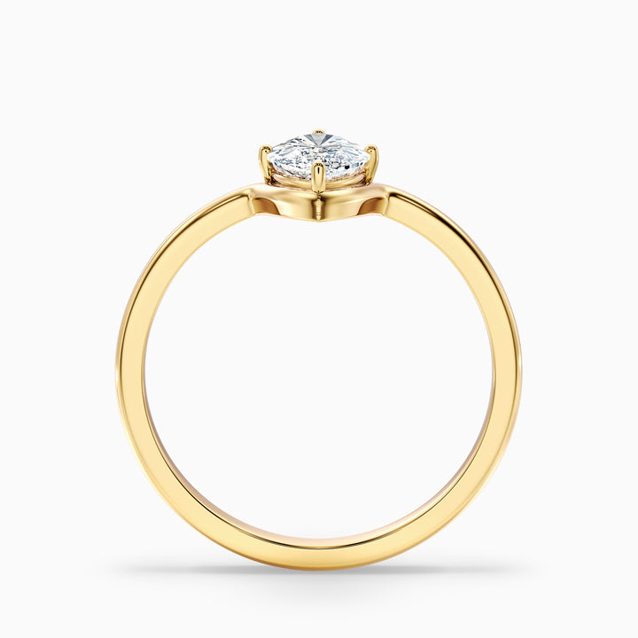 Celia 1 Carat Marquise Cut Solitaire Designer Lab Grown Diamond Ring in 18k White Gold