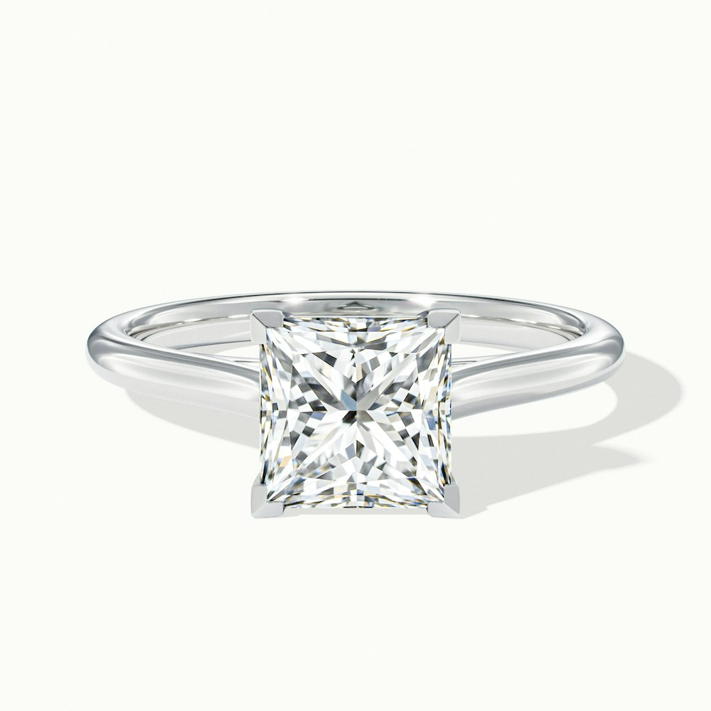 Frey 3.5 Carat Princess Cut Solitaire Lab Grown Diamond Ring in 10k White Gold