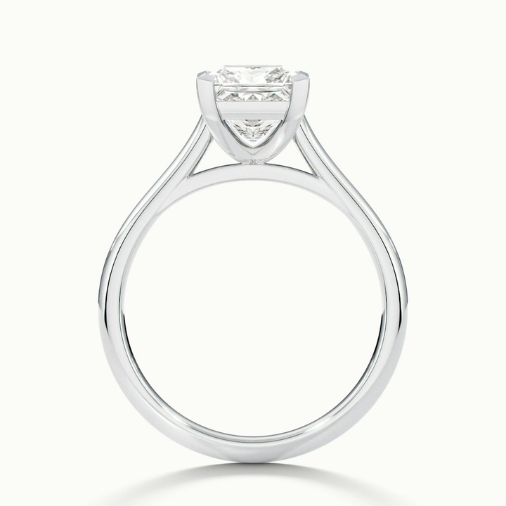 Frey 3.5 Carat Princess Cut Solitaire Lab Grown Diamond Ring in 10k White Gold