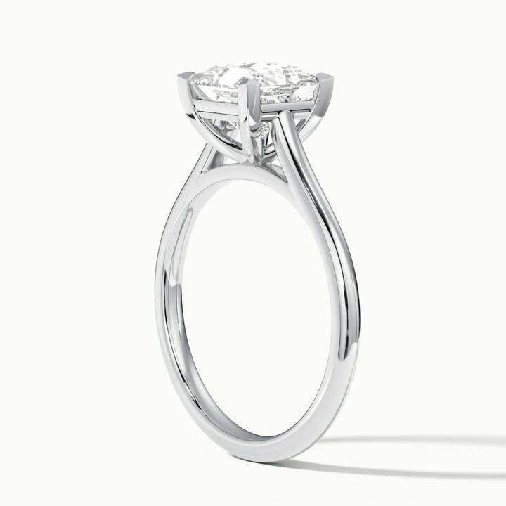 Lux 2 Carat Princess Cut Solitaire Moissanite Engagement Ring in 10k White Gold