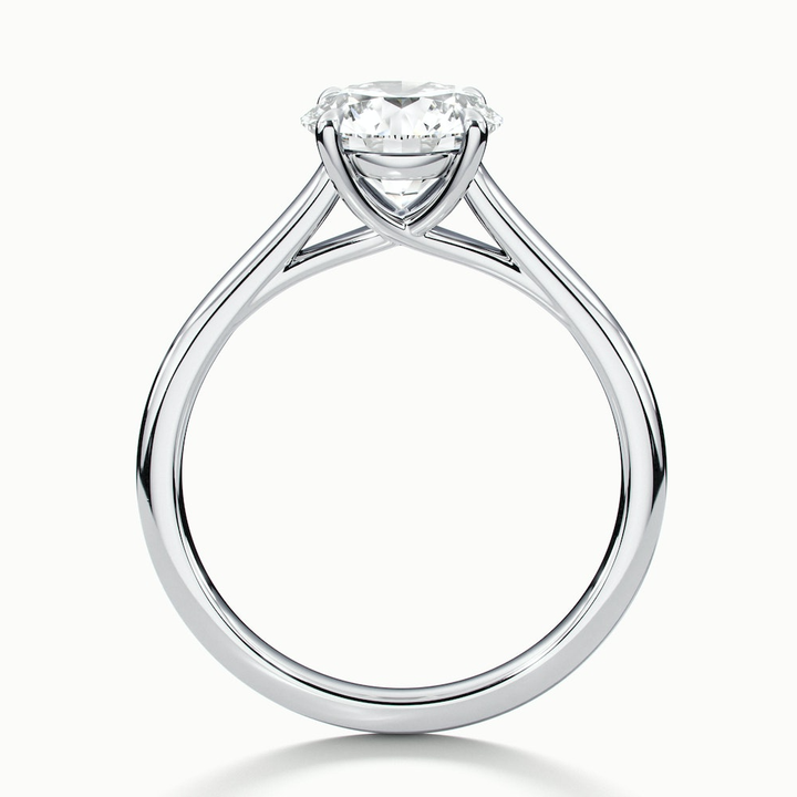 Elena 2 Carat Round Solitaire Lab Grown Diamond Ring in 18k White Gold