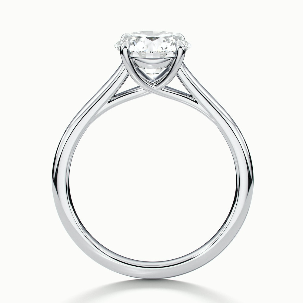 Zara 2.5 Carat Round Solitaire Moissanite Engagement Ring in 18k White Gold