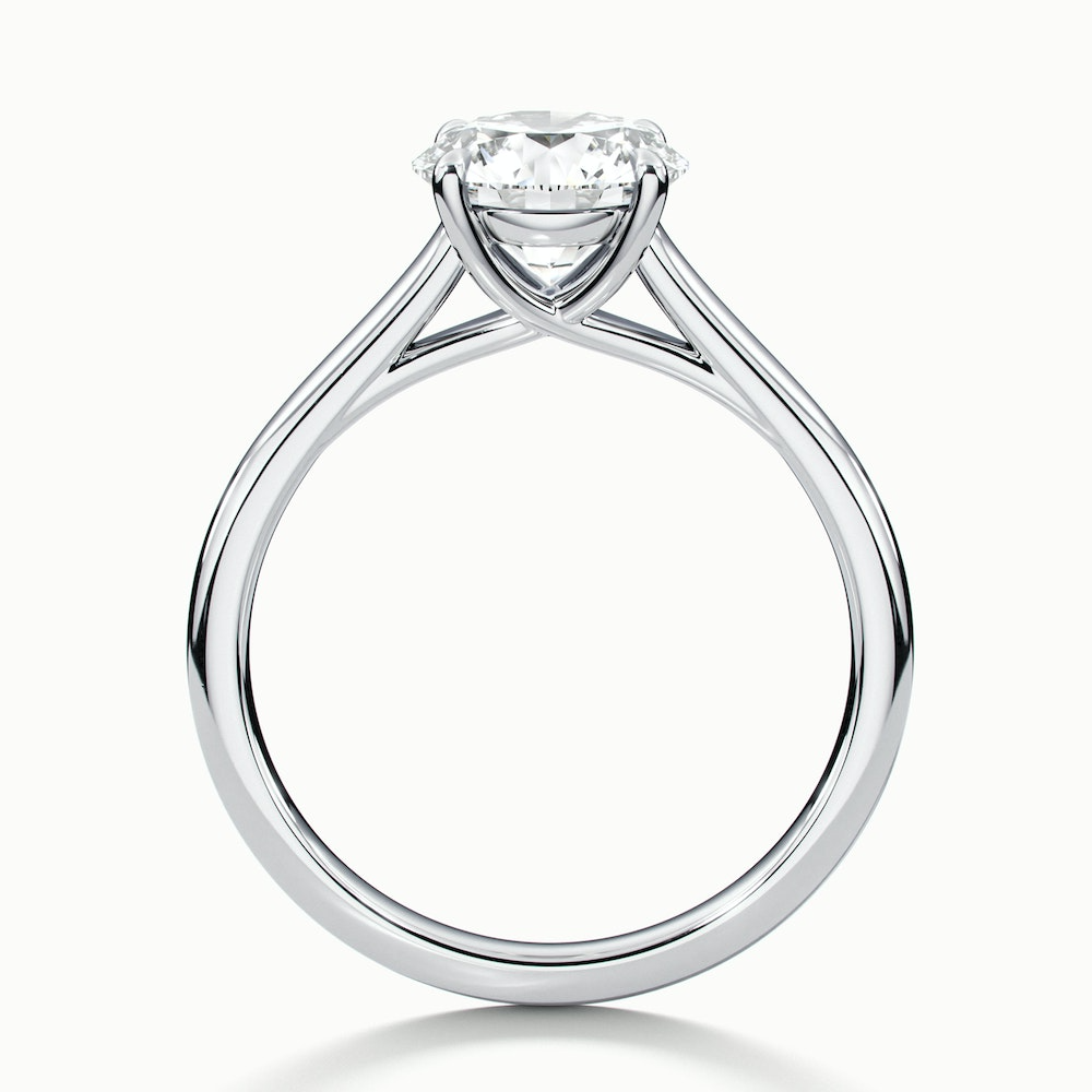 Elena 2 Carat Round Solitaire Lab Grown Diamond Ring in 10k White Gold