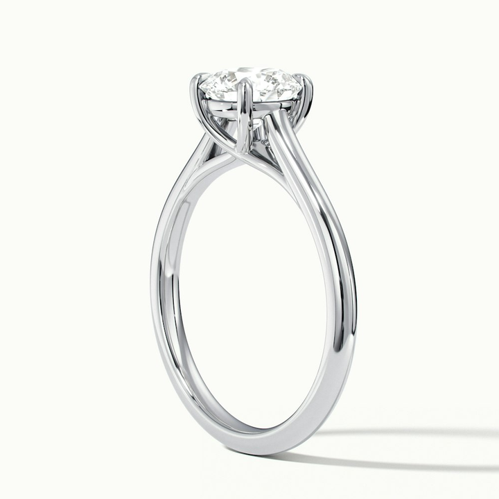 Zara 2 Carat Round Solitaire Moissanite Engagement Ring in 18k White Gold