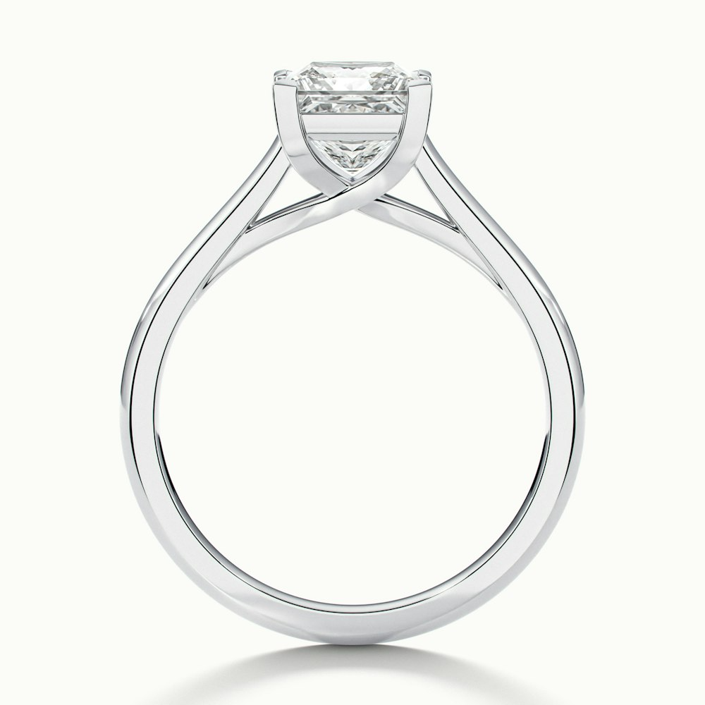 Kai 3 Carat Princess Cut Solitaire Moissanite Engagement Ring in 10k White Gold
