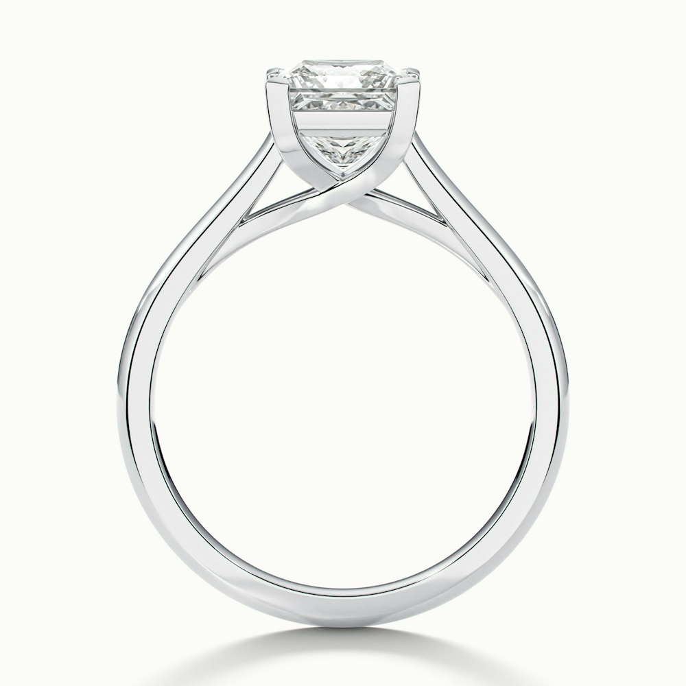 Amaya 3.5 Carat Princess Cut Solitaire Lab Grown Diamond Ring in 10k White Gold