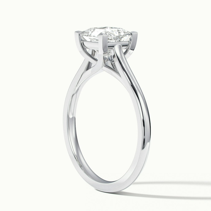 Amaya 3.5 Carat Princess Cut Solitaire Lab Grown Diamond Ring in 18k White Gold