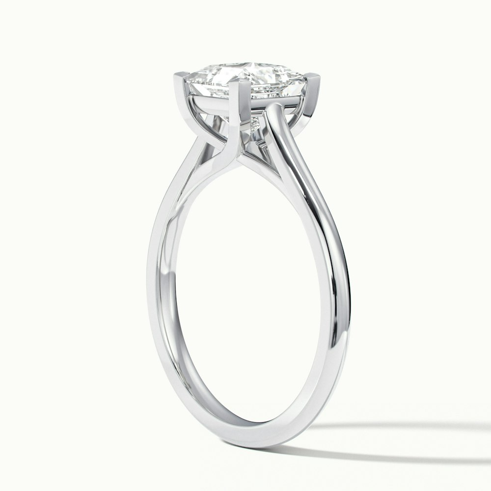 Amaya 1 Carat Princess Cut Solitaire Lab Grown Diamond Ring in 18k White Gold