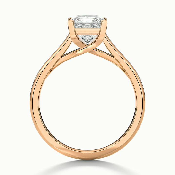 Amaya 5 Carat Princess Cut Solitaire Lab Grown Diamond Ring in 10k Rose Gold