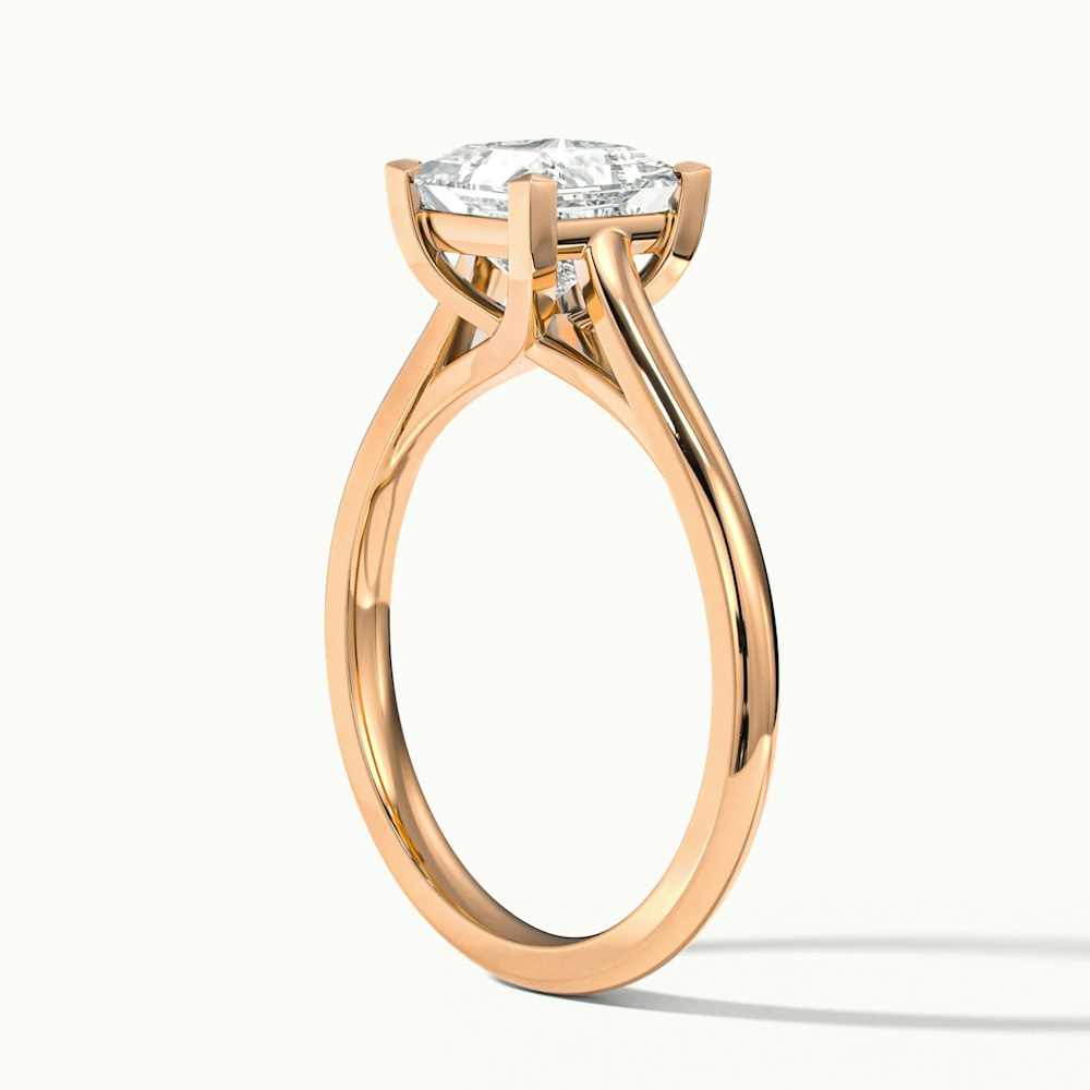 Amaya 5 Carat Princess Cut Solitaire Lab Grown Diamond Ring in 10k Rose Gold