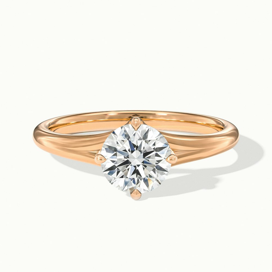 1.5 Carat Round Cut Solitaire Moissanite Engagement Ring