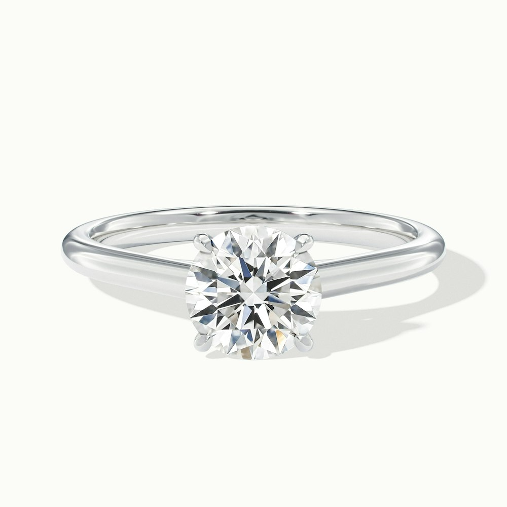 Anika 4.5 Carat Round Cut Solitaire Lab Grown Diamond Ring in 10k White Gold