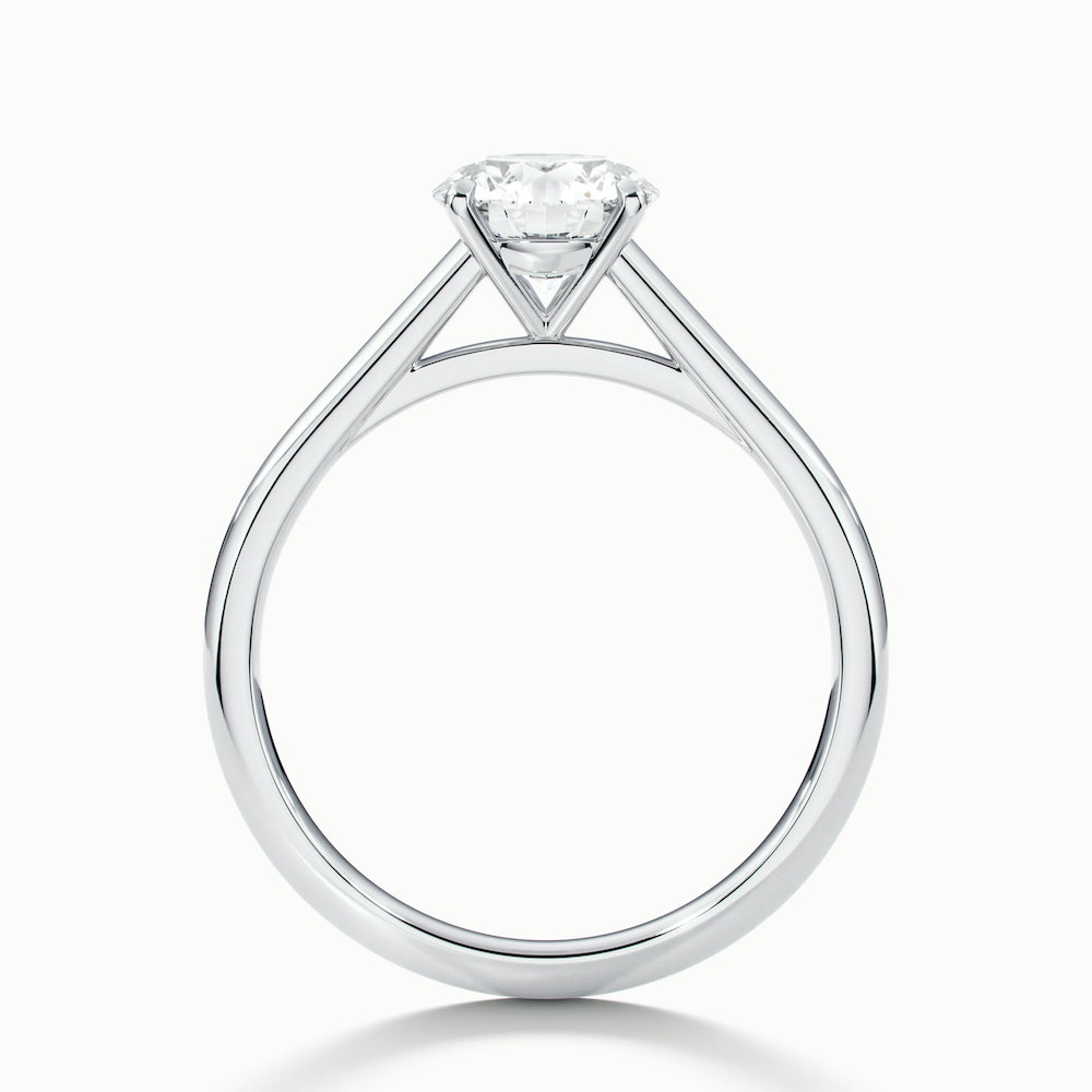 Anika 1 Carat Round Cut Solitaire Lab Grown Diamond Ring in 18k White Gold