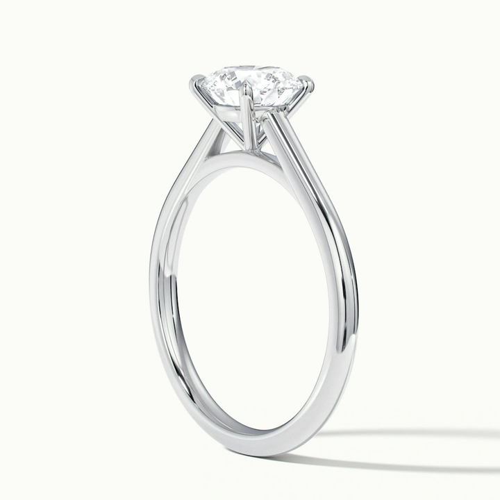 Anika 4.5 Carat Round Cut Solitaire Lab Grown Diamond Ring in 18k White Gold