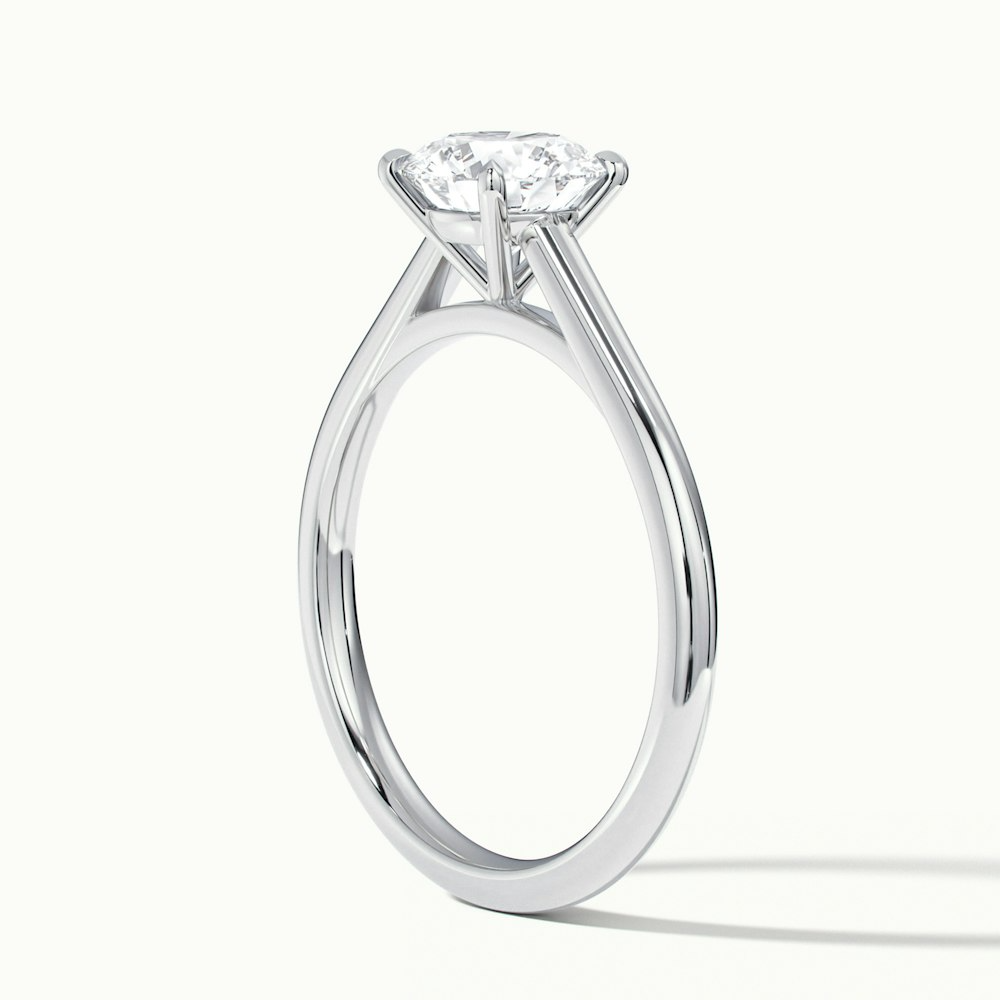 Nia 4.5 Carat Round Cut Solitaire Moissanite Engagement Ring in 14k White Gold