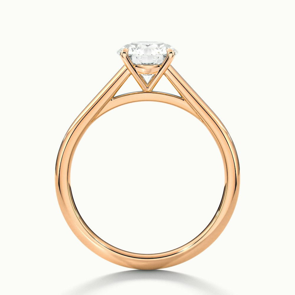Nia 2 Carat Round Cut Solitaire Moissanite Engagement Ring in 14k Rose Gold