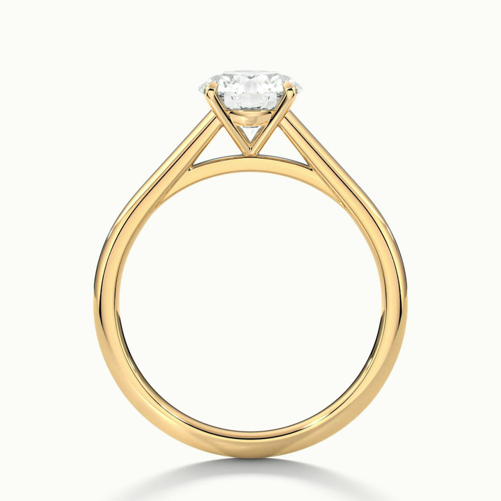 Anika 4.5 Carat Round Cut Solitaire Lab Grown Diamond Ring in 14k Yellow Gold