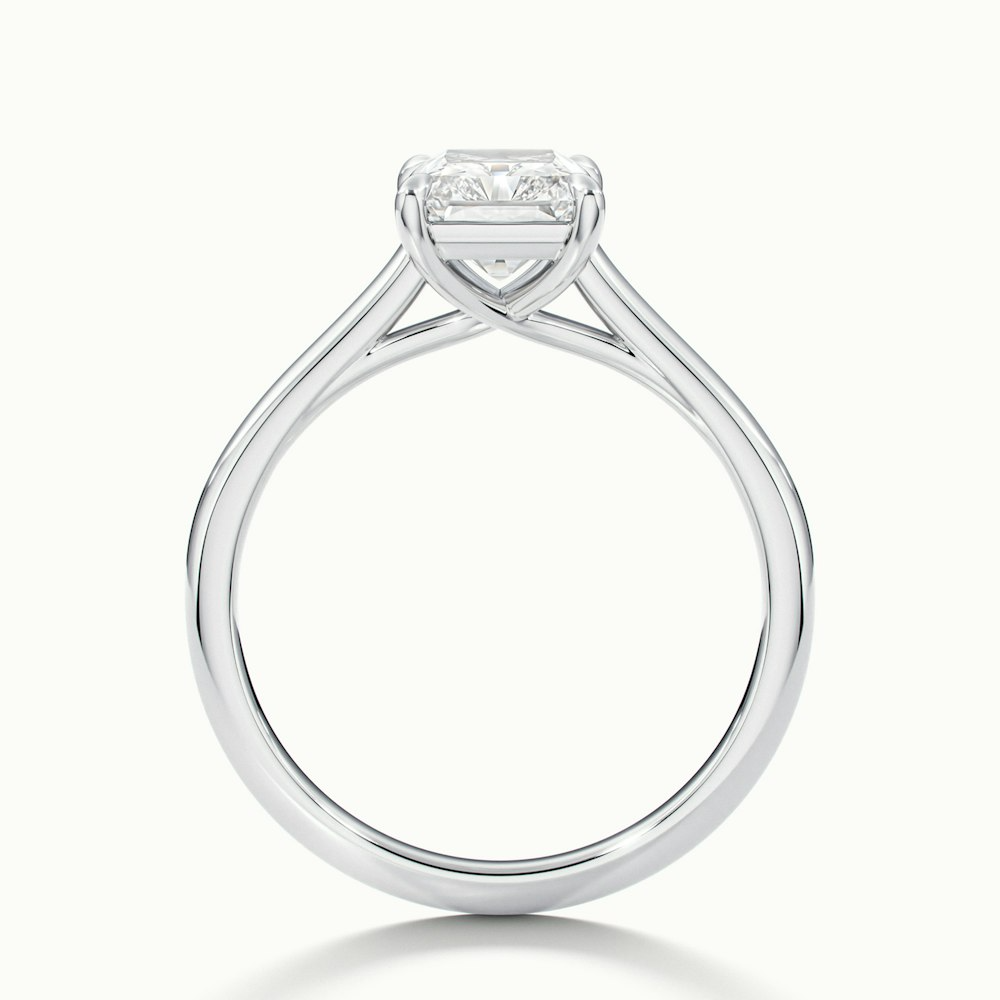 Adel 6 Carat Radiant Cut Solitaire Moissanite Engagement Ring in 10k White Gold