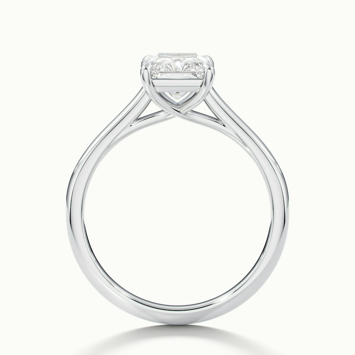 Alia 4 Carat Radiant Cut Solitaire Moissanite Engagement Ring in Platinum