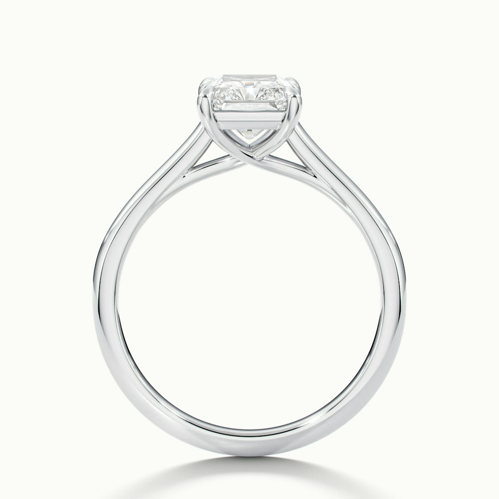 Alia 3 Carat Radiant Cut Solitaire Moissanite Engagement Ring in 10k White Gold
