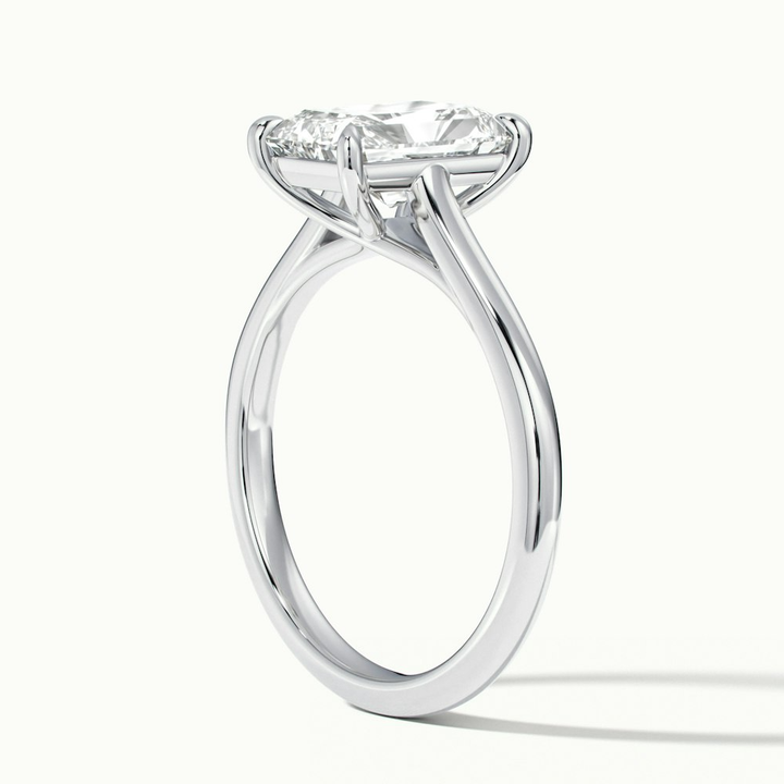 Daisy 4 Carat Radiant Cut Solitaire Lab Grown Diamond Ring in Platinum