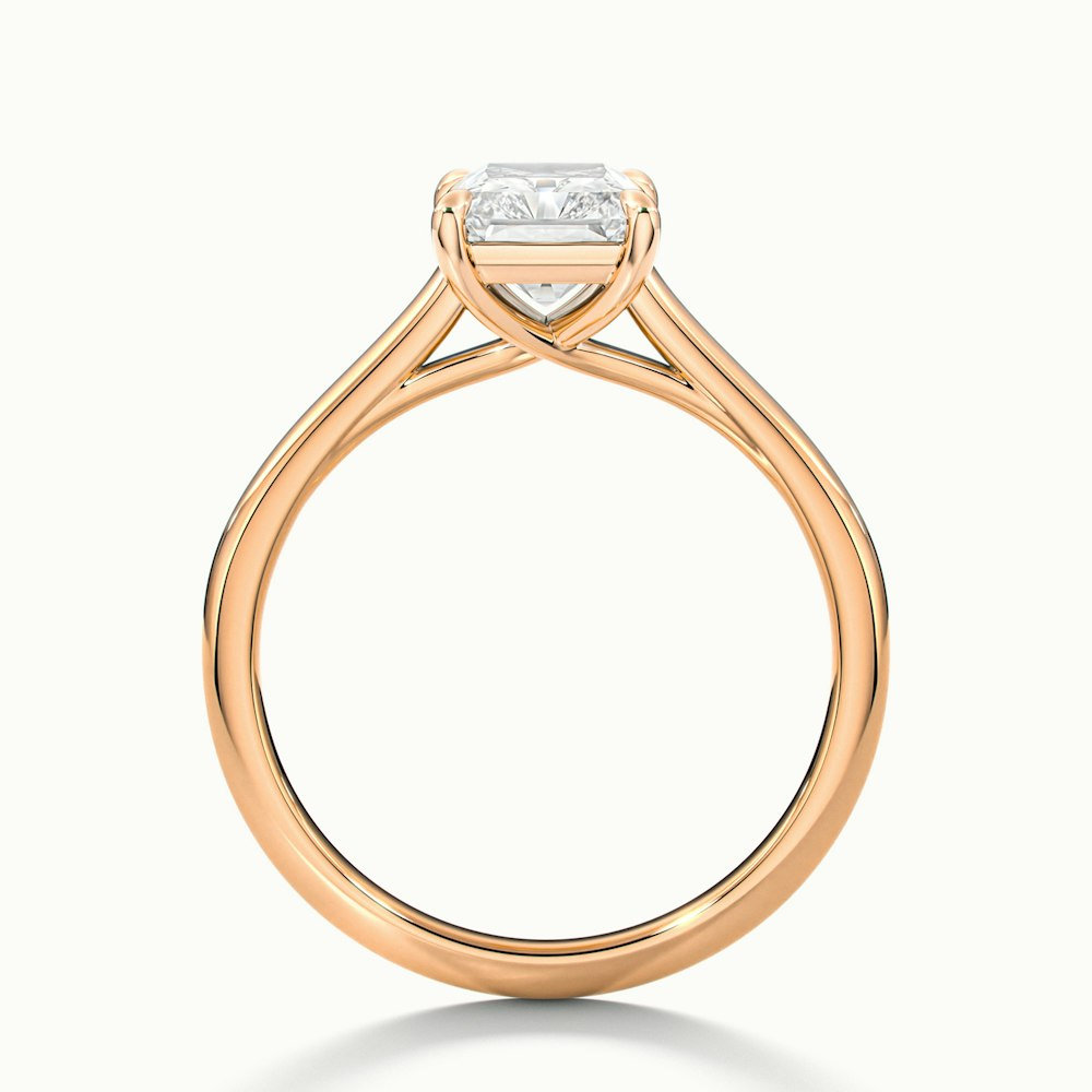 Alia 5.5 Carat Radiant Cut Solitaire Moissanite Engagement Ring in 14k Rose Gold