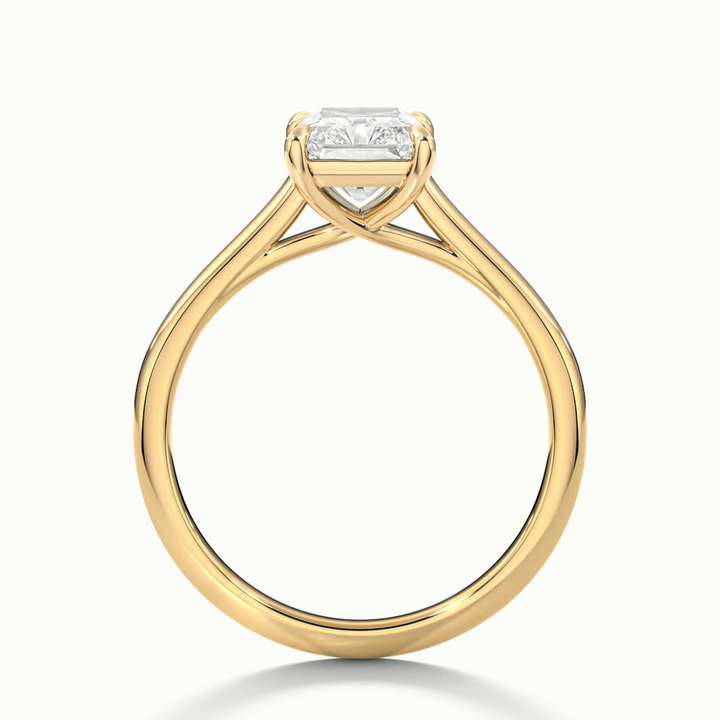 Adel 7 Carat Radiant Cut Solitaire Moissanite Engagement Ring in 10k Yellow Gold