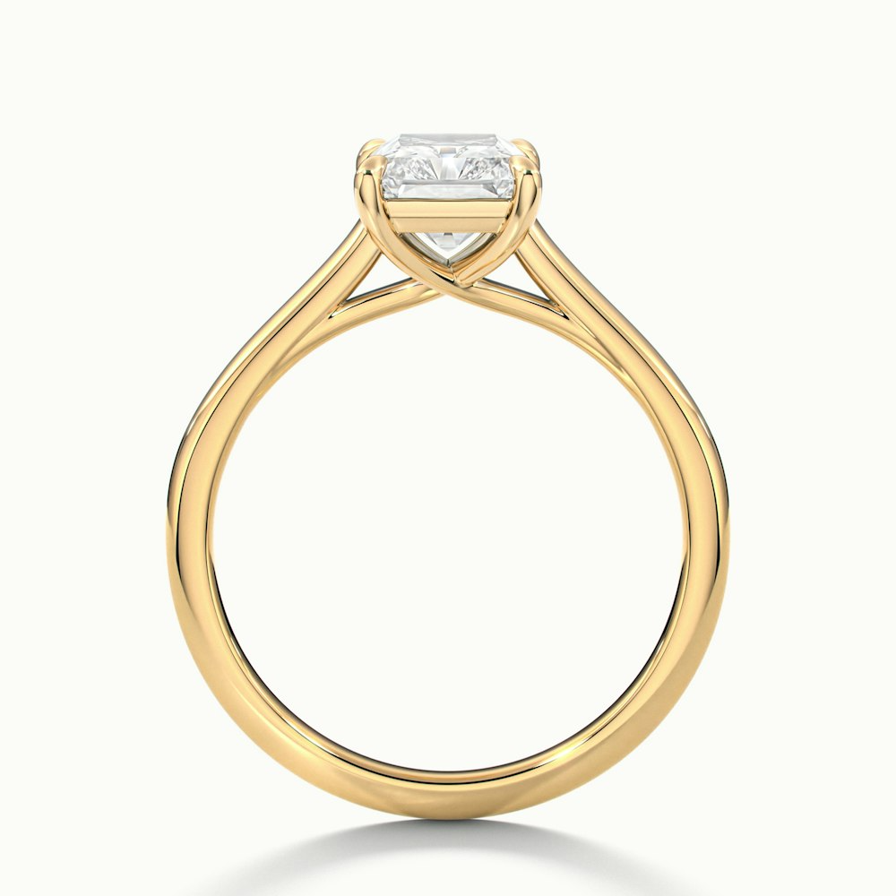 Adel 8 Carat Radiant Cut Solitaire Moissanite Engagement Ring in 18k Yellow Gold