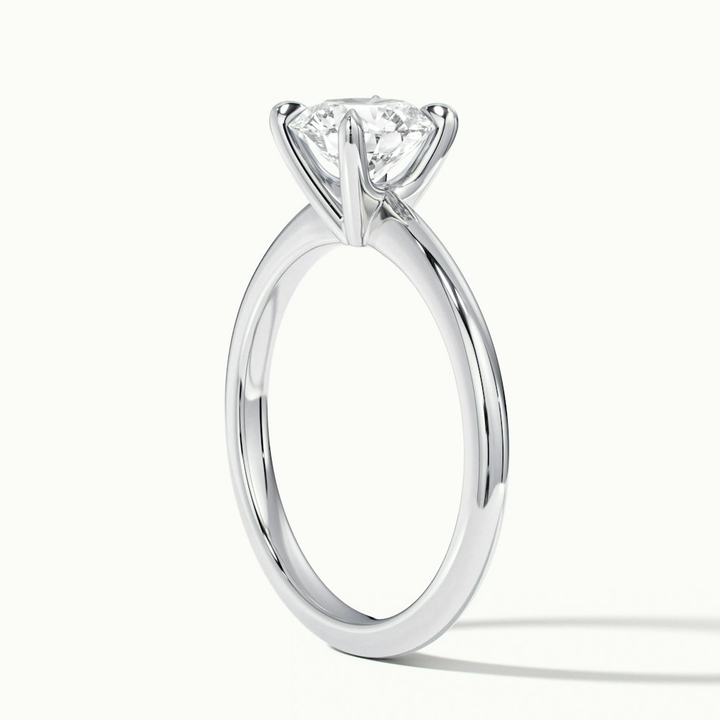 Diana 4 Carat Round Solitaire Lab Grown Diamond Ring in Platinum