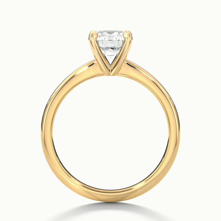 Diana 3 Carat Round Solitaire Lab Grown Diamond Ring in 14k Yellow Gold