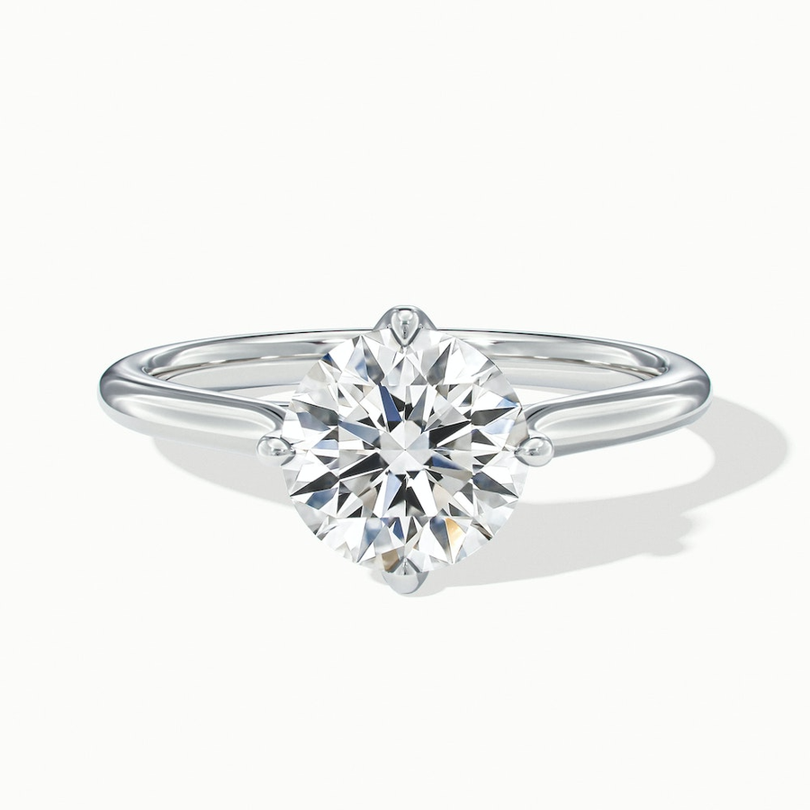 1 Carat Round Cut SolitaireMoissanite Diamond Ring