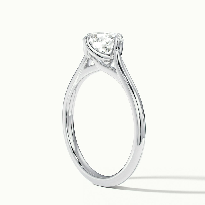 Asta 1.5 Carat Round Cut Solitaire Moissanite Diamond Ring in 14k White Gold