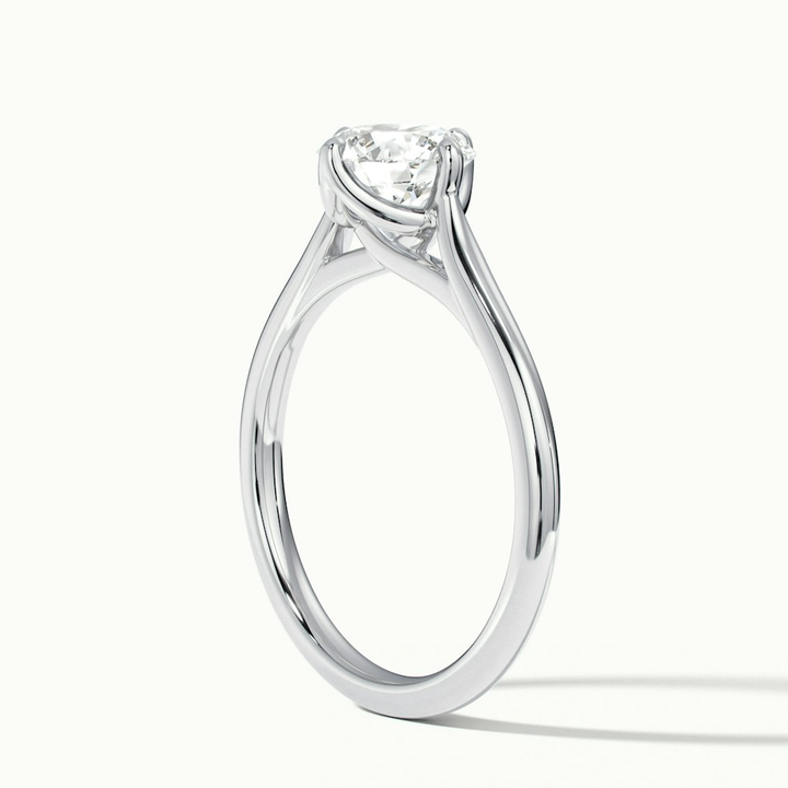 Asta 2 Carat Round Cut Solitaire Moissanite Diamond Ring in 18k White Gold