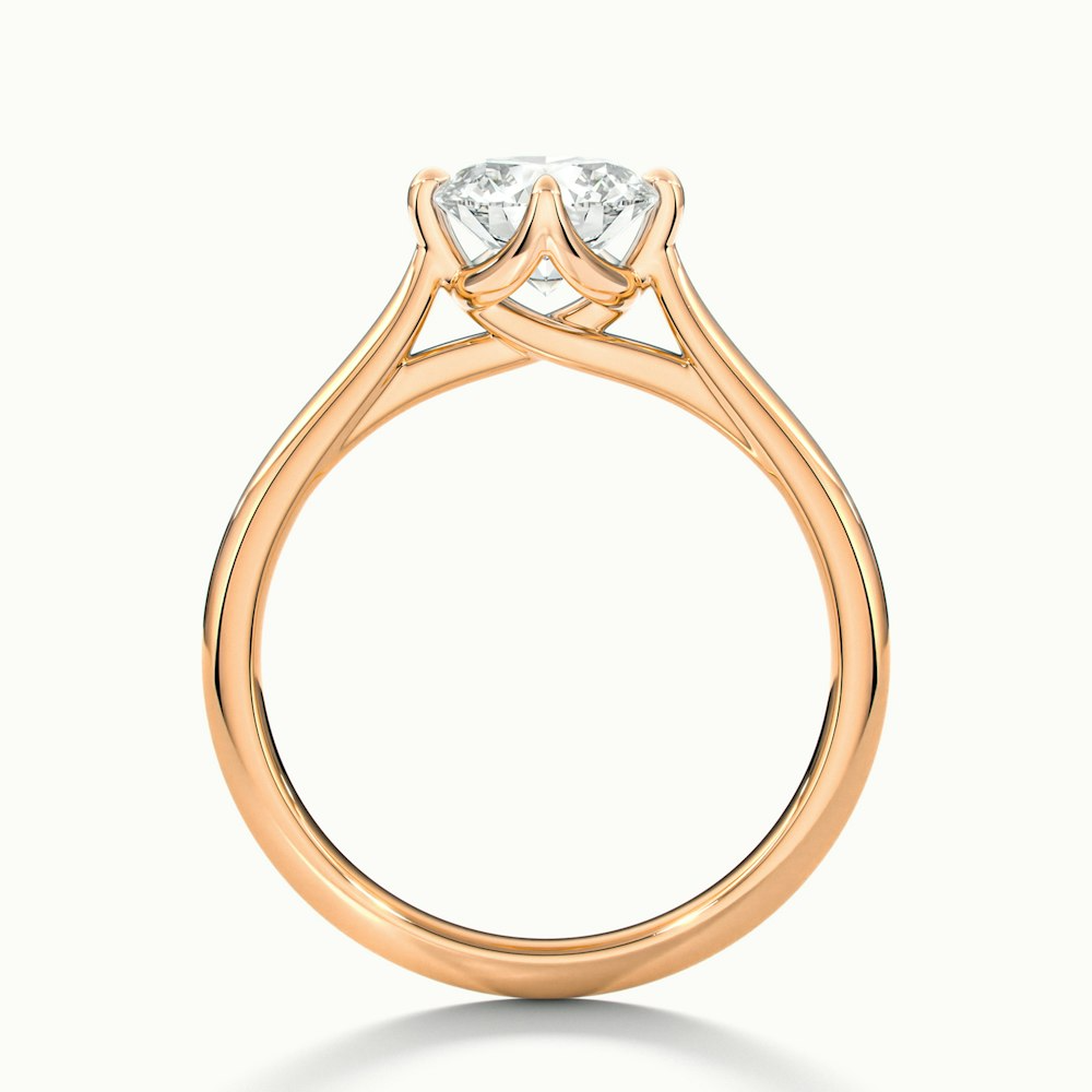 Asta 1.5 Carat Round Cut Solitaire Moissanite Diamond Ring in 18k Rose Gold