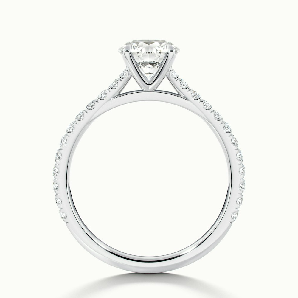 Zola 2.5 Carat Round Solitaire Scallop Lab Grown Engagement Ring in 18k White Gold