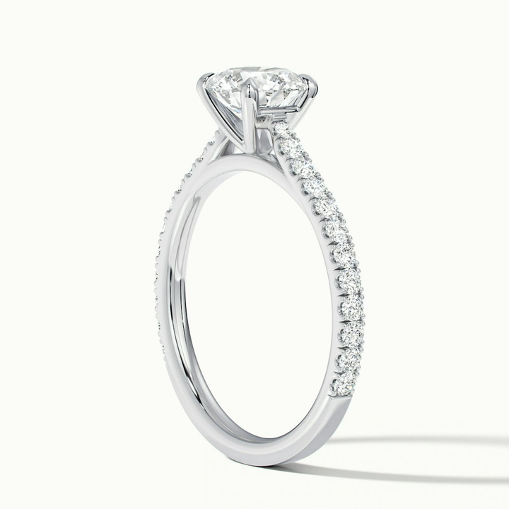 Zola 2.5 Carat Round Solitaire Scallop Lab Grown Engagement Ring in 18k White Gold