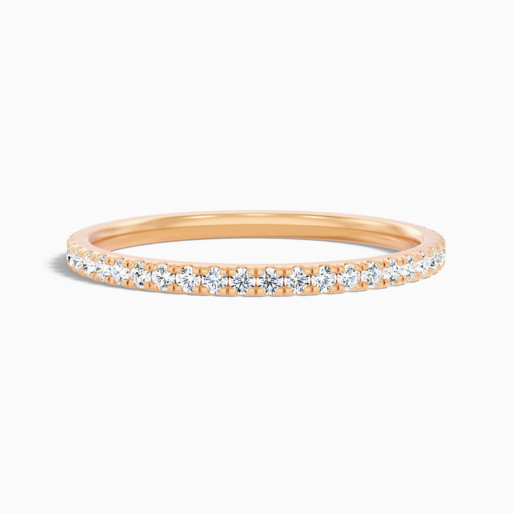 Livia Round Cut Lab Grown Diamond Three Quarter Eternity Wedding Band