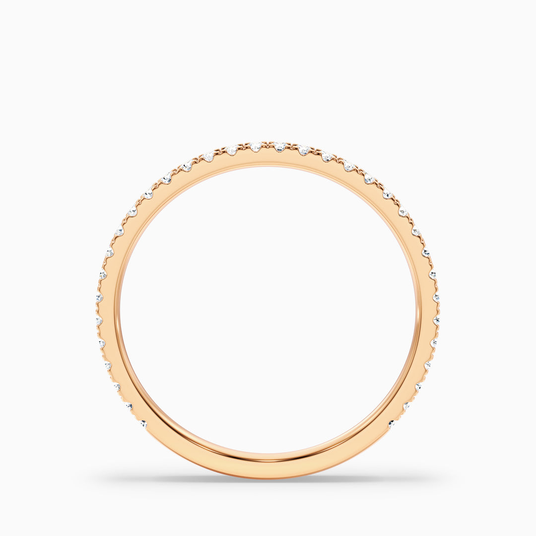 Livia Round Cut Lab Grown Diamond Three Quarter Eternity Wedding Band