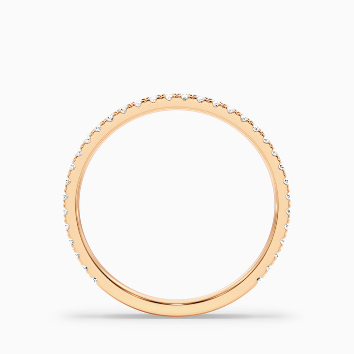 Livia Round Cut Lab Grown Diamond Three Quarter Eternity Wedding Band